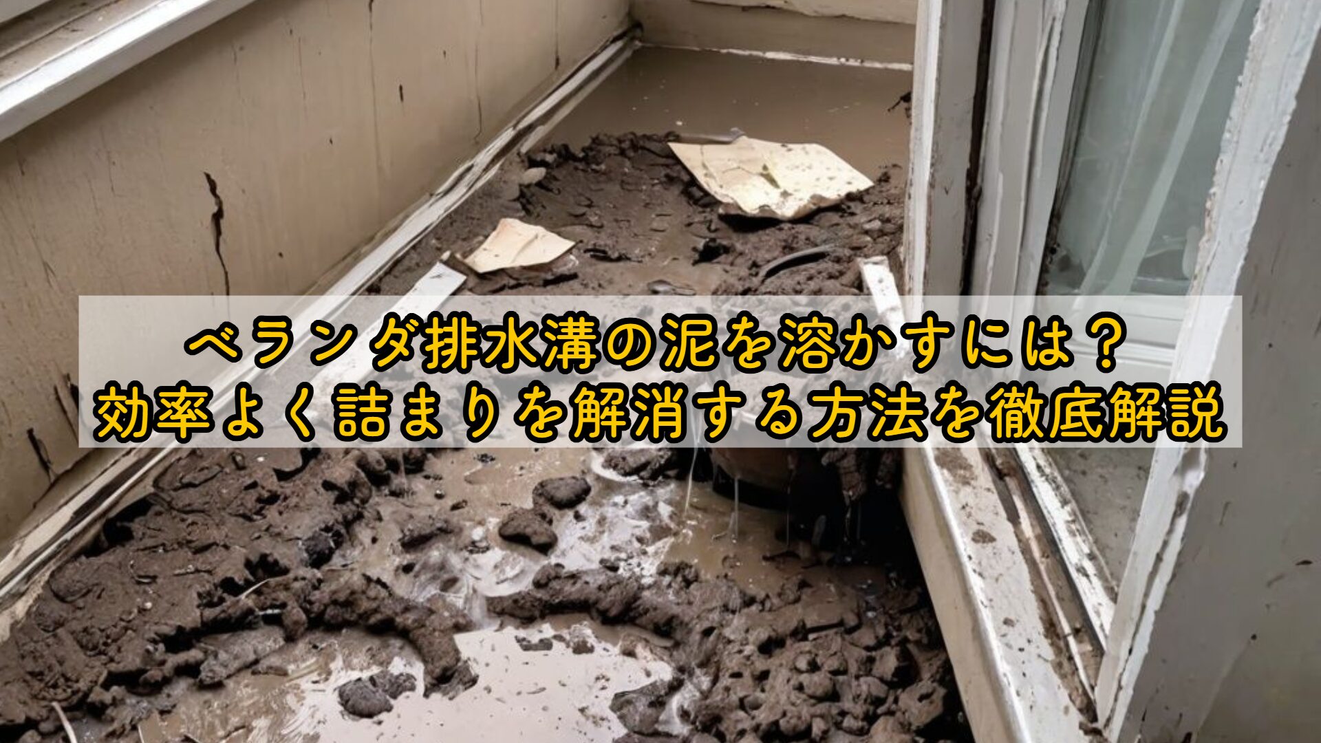 ベランダ排水溝の泥を溶かすには？効率よく詰まりを解消する方法を徹底 