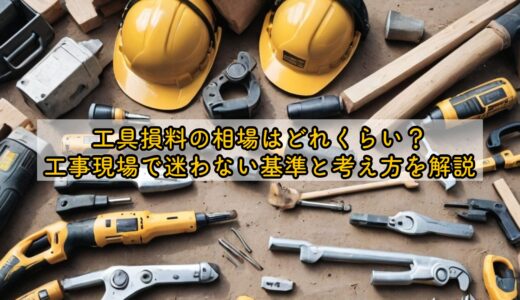 工具損料の相場はどれくらい？工事現場で迷わない基準と考え方を解説