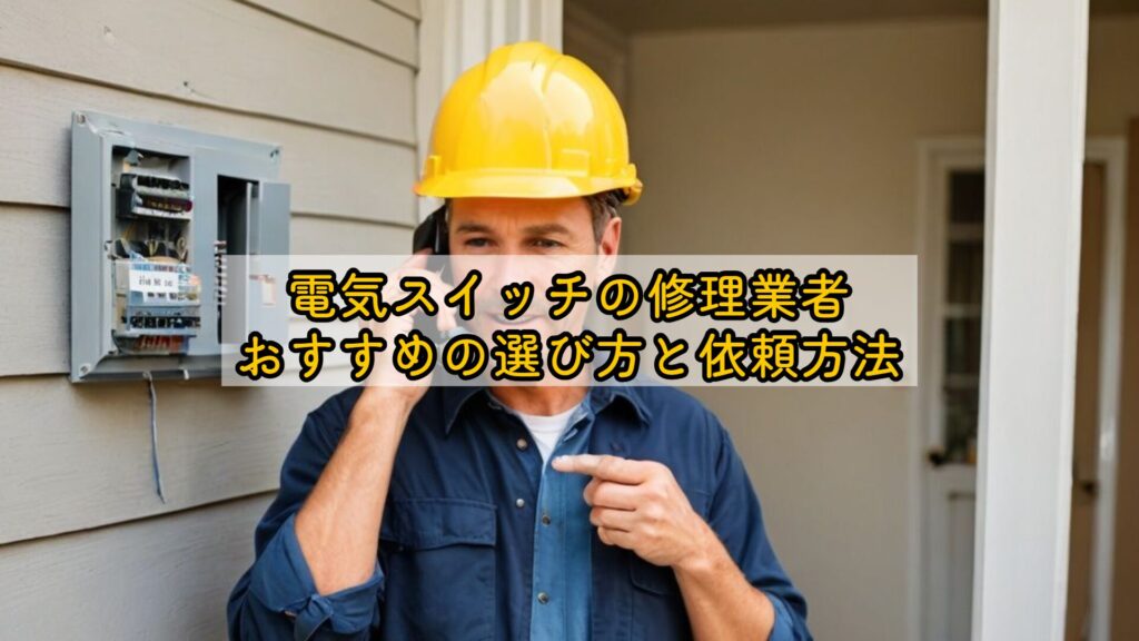 電気スイッチの修理業者、おすすめの選び方と依頼方法