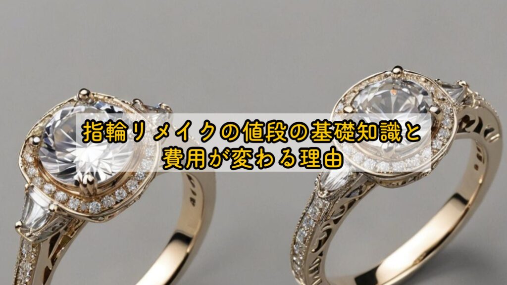 指輪リメイクの値段の基礎知識と費用が変わる理由