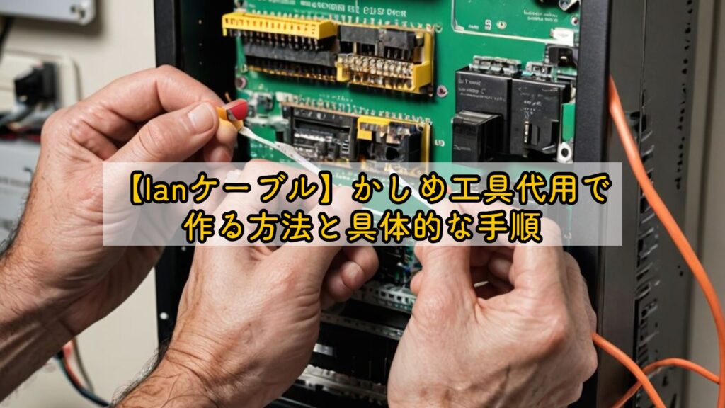 【lanケーブル】かしめ工具代用で作る方法と具体的な手順