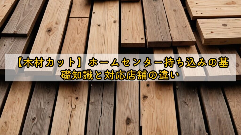 【木材カット】ホームセンター持ち込みの基礎知識と対応店舗の違い
