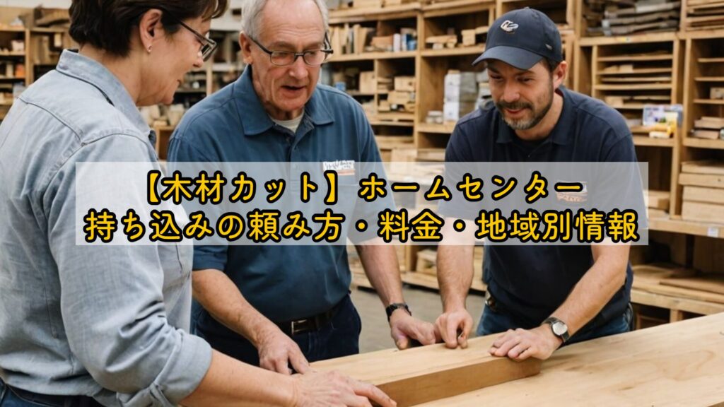 【木材カット】ホームセンター 持ち込みの頼み方・料金・地域別情報
