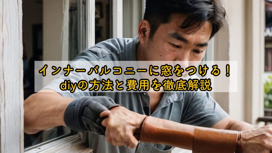 インナーバルコニーに窓をつける！diyの方法と費用を徹底解説