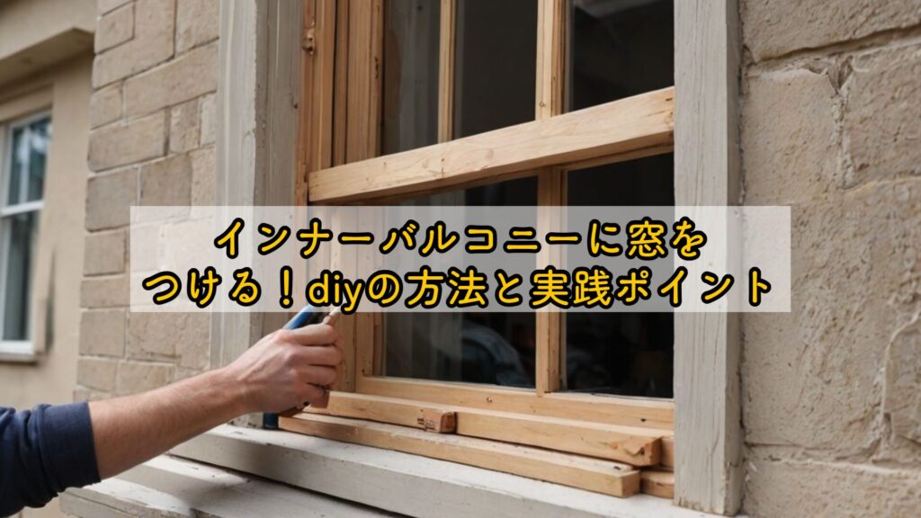 インナーバルコニーに窓をつける!diyの方法と実践ポイント