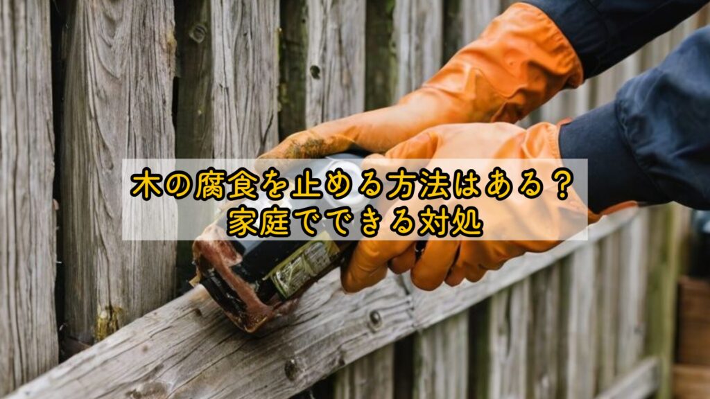 木の腐食を止める方法はある?家庭でできる対処