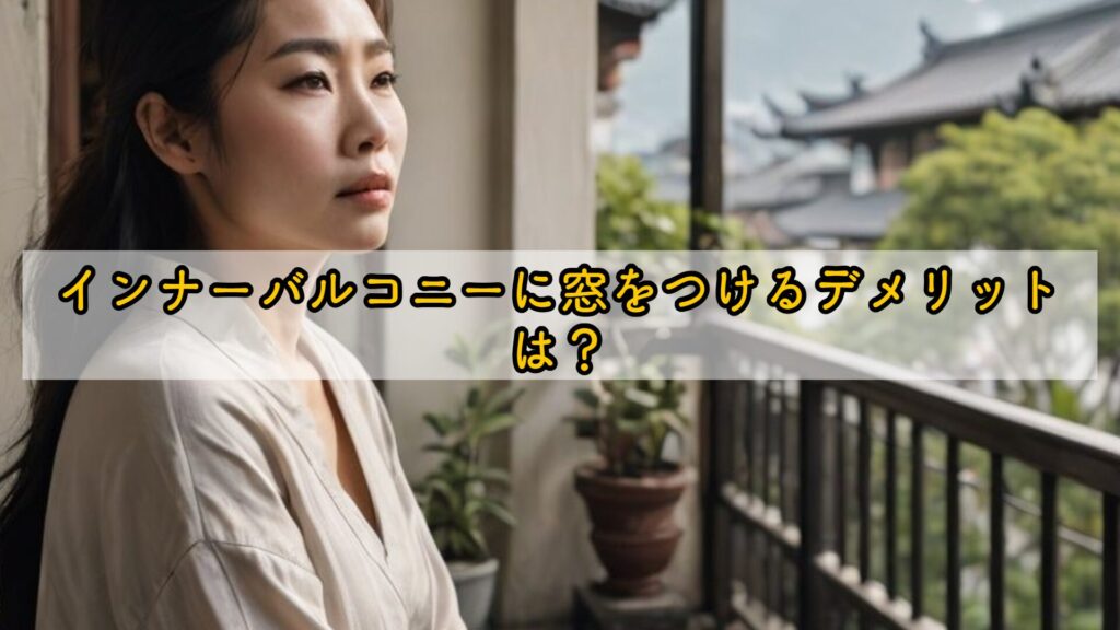 インナーバルコニーに窓をつけるデメリットは?