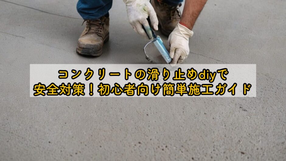 コンクリートの滑り止めdiyで安全対策！初心者向け簡単施工ガイド
