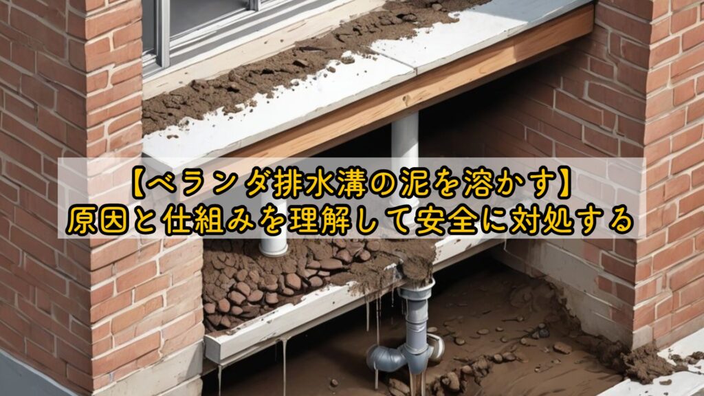 【ベランダ排水溝の泥を溶かす】原因と仕組みを理解して安全に対処する