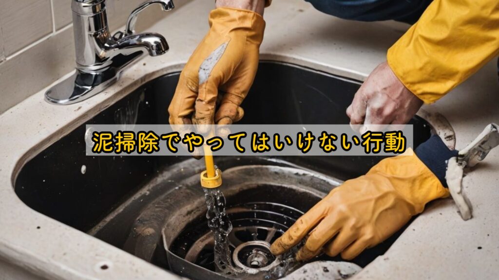 泥掃除でやってはいけない行動