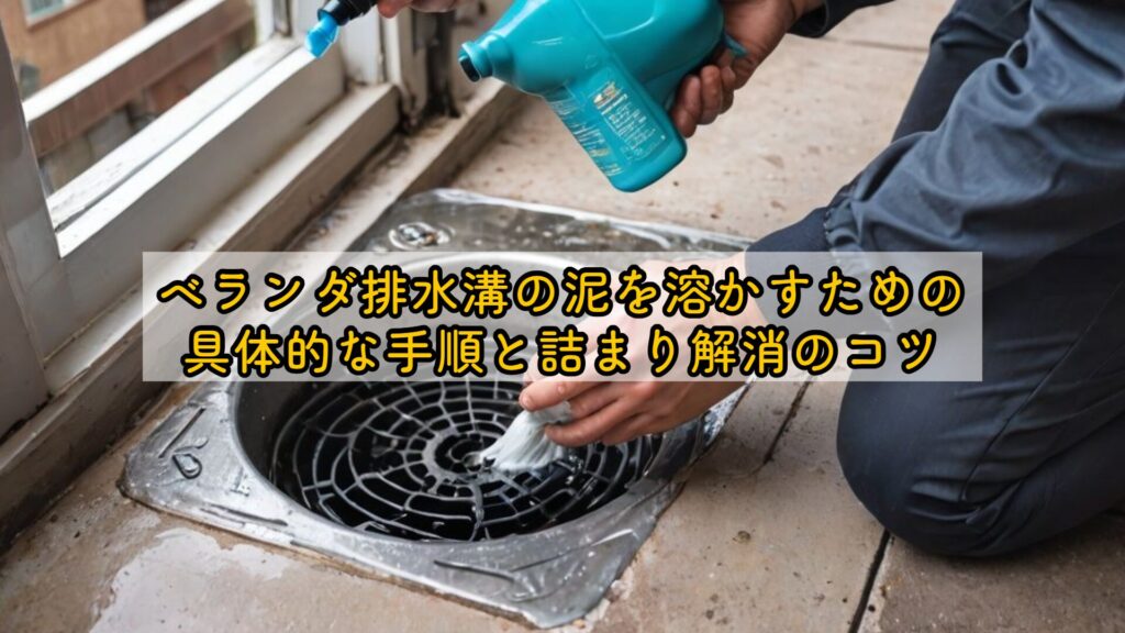 ベランダ排水溝の泥を溶かすための具体的な手順と詰まり解消のコツ