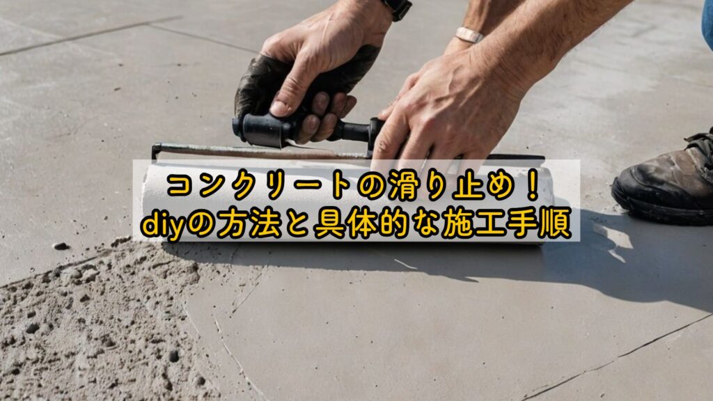 コンクリートの滑り止め!diyの方法と具体的な施工手順