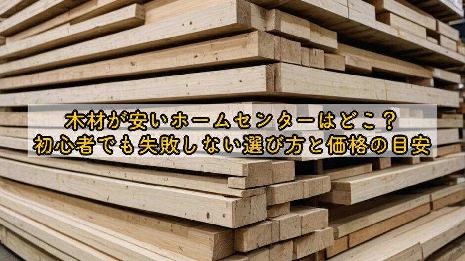 木材が安いホームセンターはどこ？初心者でも失敗しない選び方と価格の目安