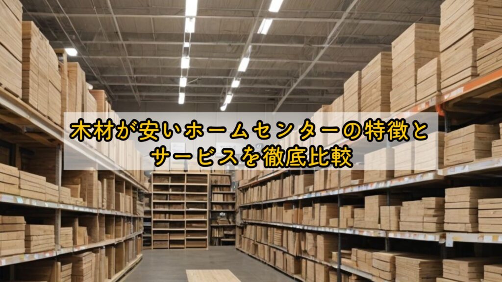 木材が安いホームセンターの特徴とサービスを徹底比較