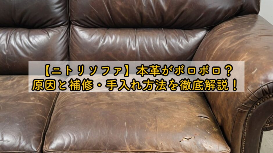 【ニトリソファ】本革がボロボロ？原因と補修・手入れ方法を徹底解説！