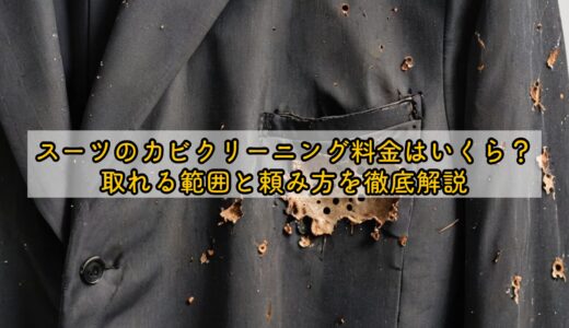 スーツのカビクリーニング料金はいくら？取れる範囲と頼み方を徹底解説