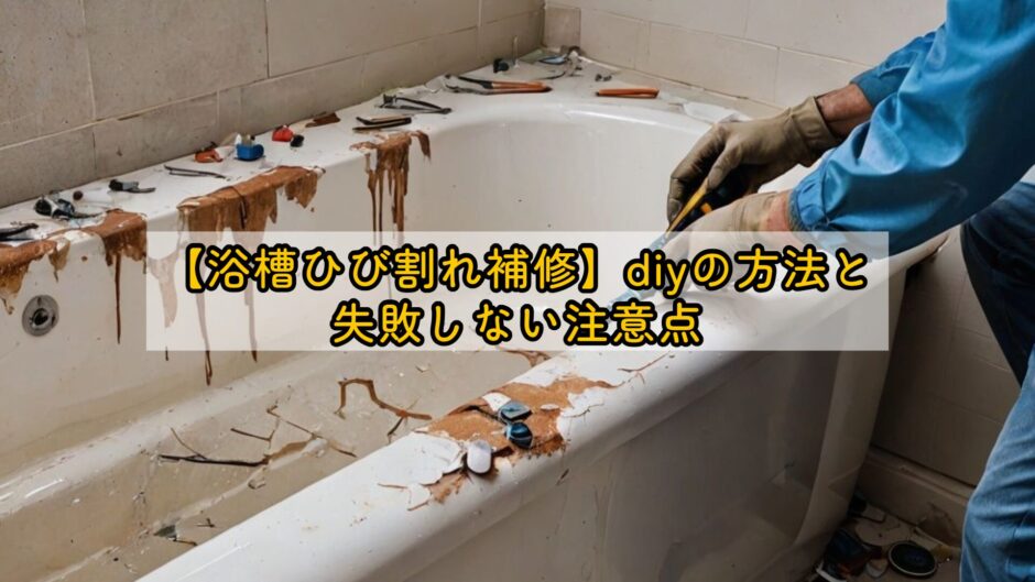 【浴槽ひび割れ補修】diyの方法と失敗しない注意点