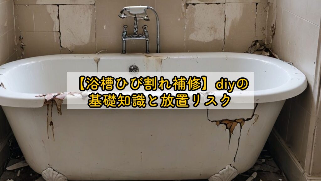 【浴槽ひび割れ補修】diyの基礎知識と放置リスク