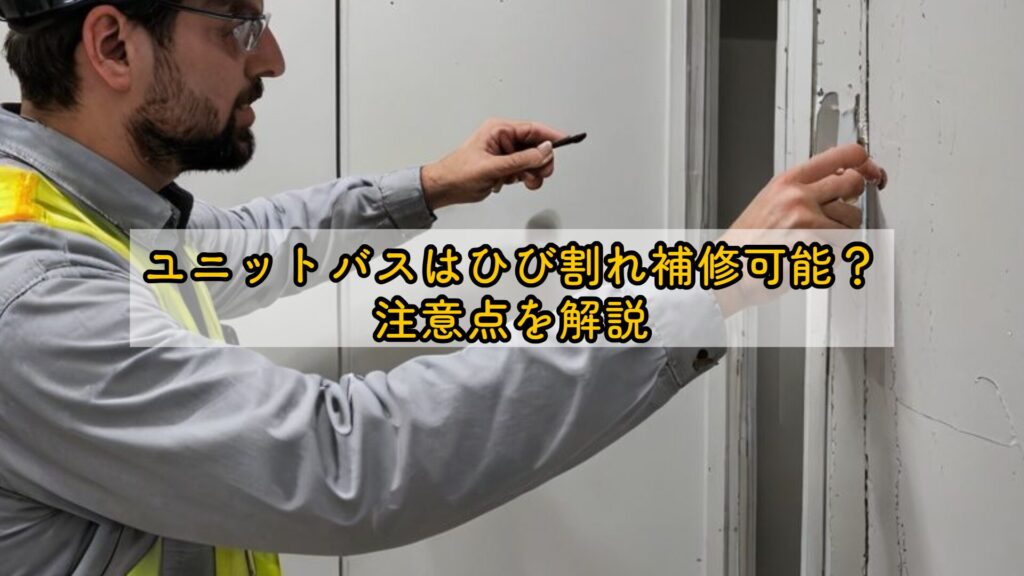 ユニットバスはひび割れ補修可能？注意点を解説
