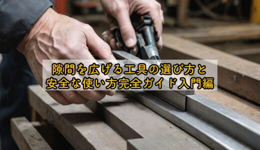 隙間を広げる工具の選び方と安全な使い方完全ガイド入門編