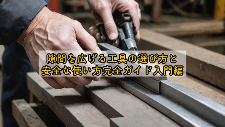 隙間を広げる工具の選び方と安全な使い方完全ガイド入門編