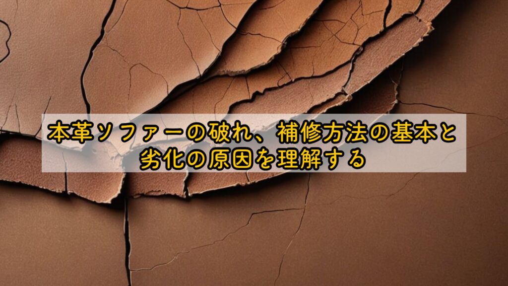 本革ソファーの破れ、補修方法の基本と劣化の原因を理解する