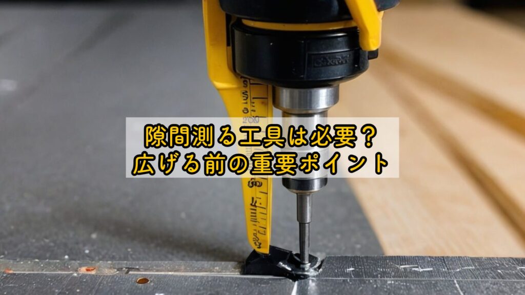 隙間測る工具は必要？広げる前の重要ポイント