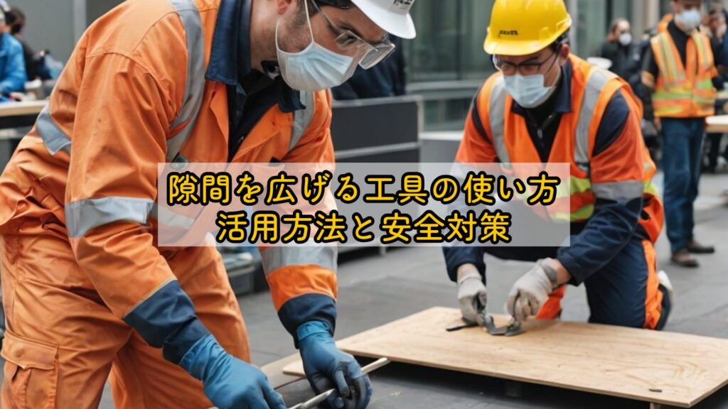 隙間を広げる工具の使い方・活用方法と安全対策