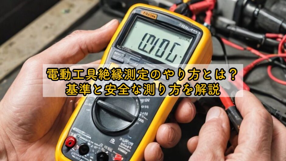 電動工具絶縁測定のやり方とは？基準と安全な測り方を解説