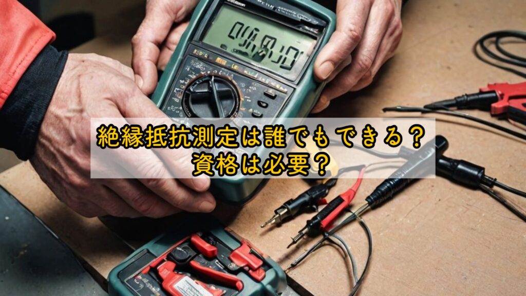 絶縁抵抗測定は誰でもできる?資格は必要?