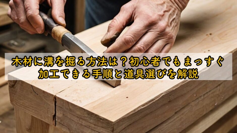 木材に溝を掘る方法は？初心者でもまっすぐ加工できる手順と道具選びを解説