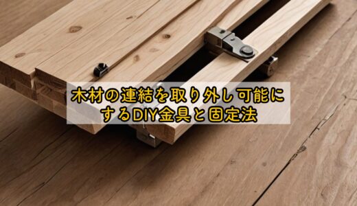 木材の連結を取り外し可能にするDIY金具と固定法