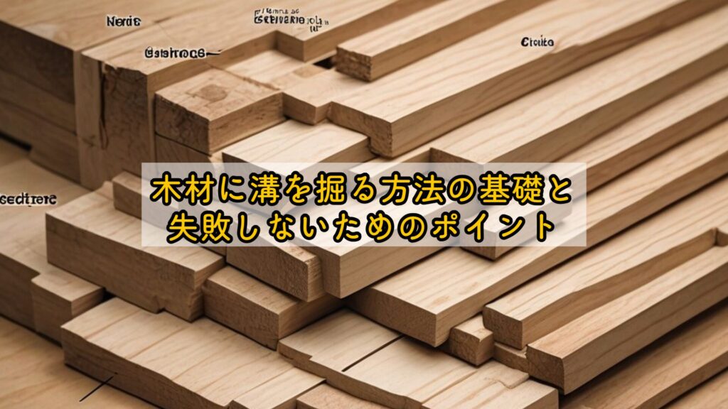 木材に溝を掘る方法の基礎と失敗しないためのポイント