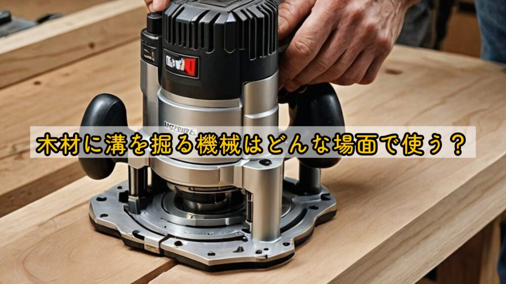 木材に溝を掘る機械はどんな場面で使う?