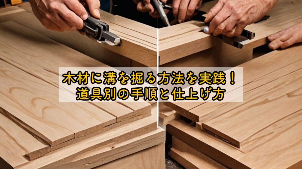 木材に溝を掘る方法を実践!道具別の手順と仕上げ方