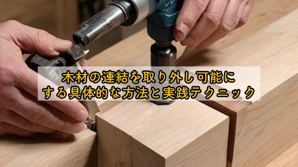 木材の連結を取り外し可能にする具体的な方法と実践テクニック