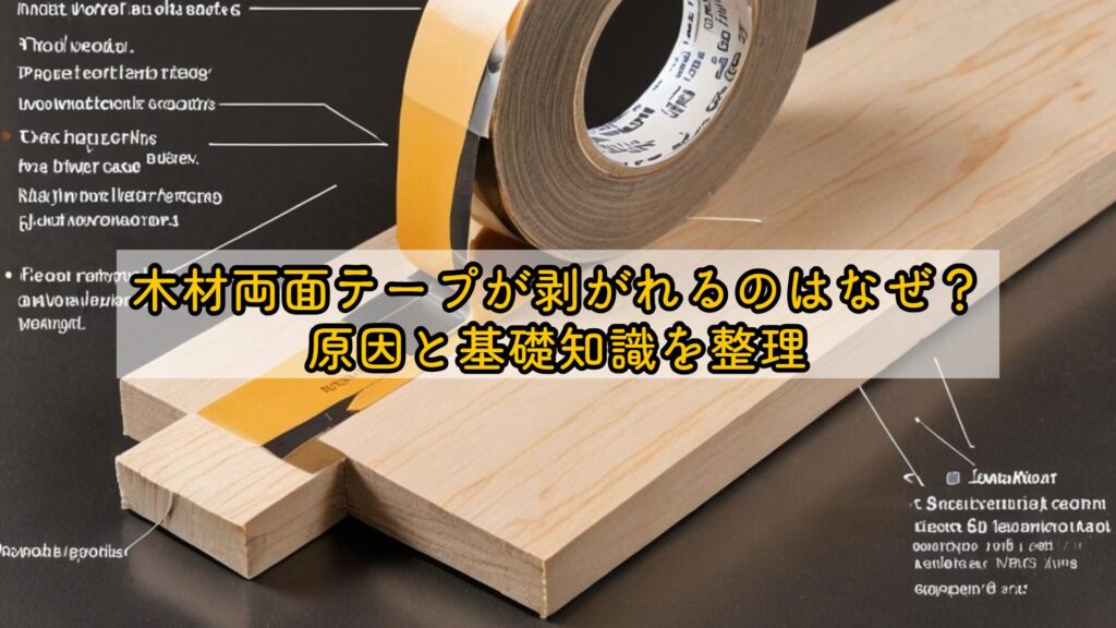 木材両面テープが剥がれるのはなぜ?原因と基礎知識を整理