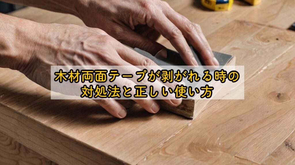 木材両面テープが剥がれる時の対処法と正しい使い方