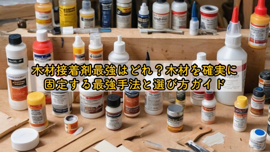 木材接着剤最強はどれ？木材を確実に固定する最強手法と選び方ガイド
