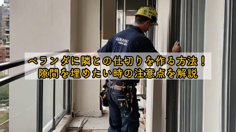 ベランダに隣との仕切りを作る方法！隙間を埋めたい時の注意点を解説