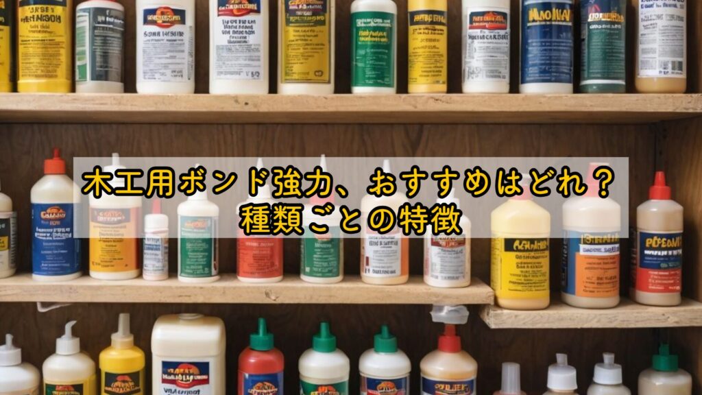 木工用ボンド強力、おすすめはどれ?種類ごとの特徴