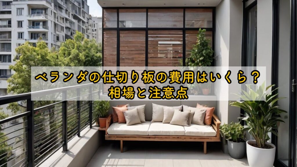 ベランダの仕切り板の費用はいくら？相場と注意点