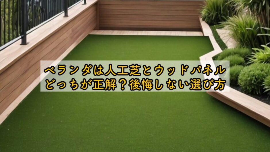 ベランダは人工芝とウッドパネルどっちが正解？後悔しない選び方