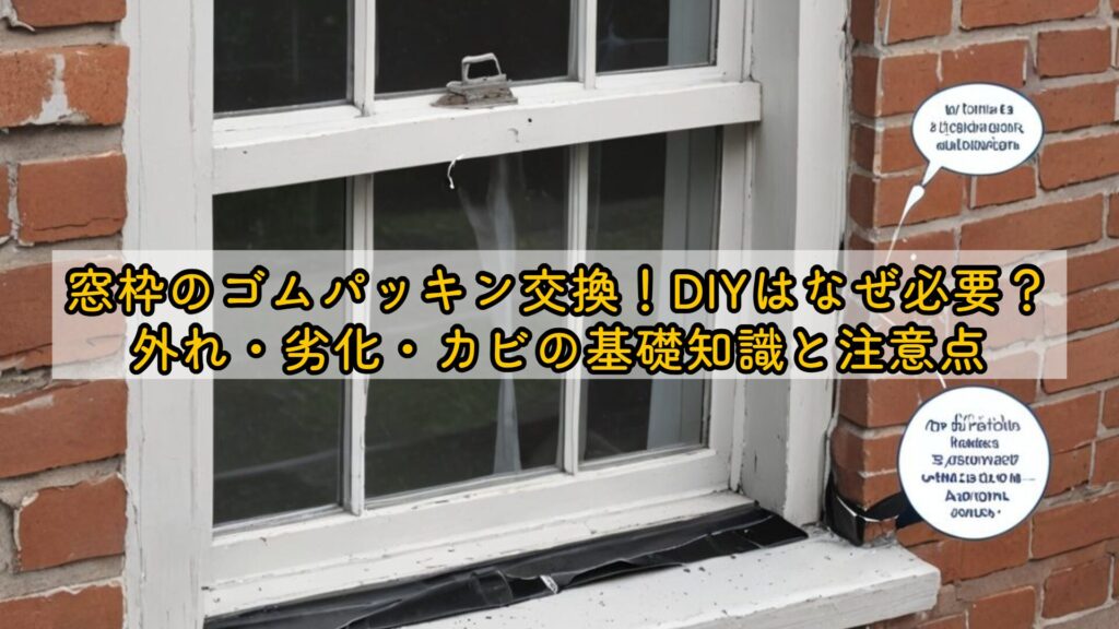 窓枠のゴムパッキン交換!DIYはなぜ必要?外れ・劣化・カビの基礎知識と注意点