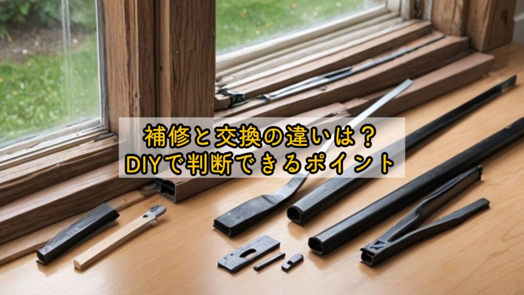 補修と交換の違いは?DIYで判断できるポイント