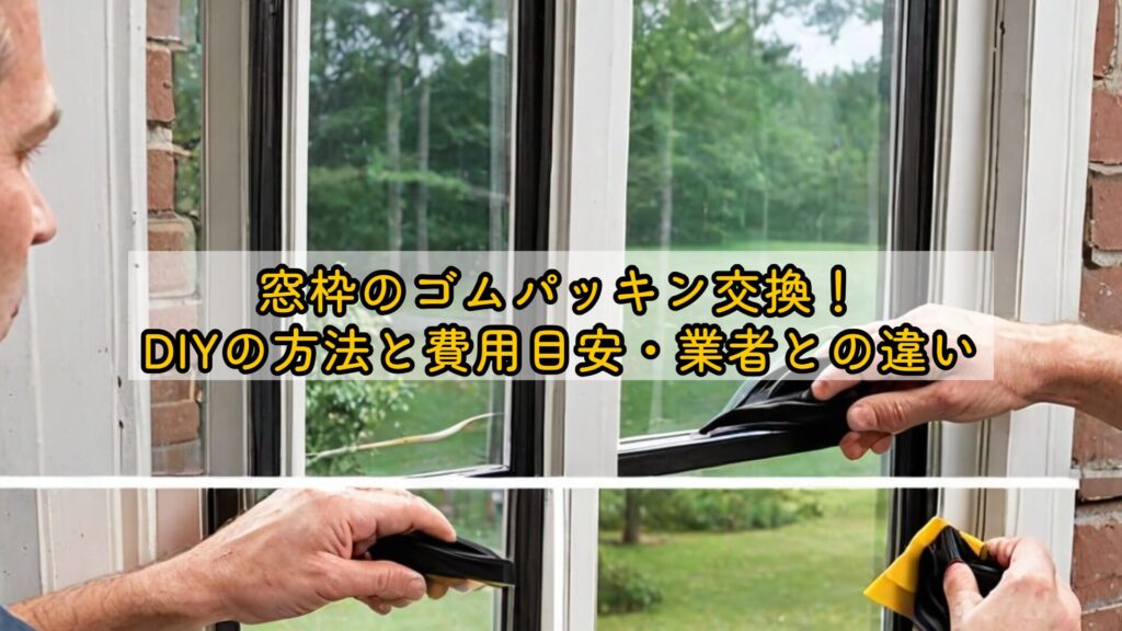 窓枠のゴムパッキン交換!DIYの方法と費用目安・業者との違い