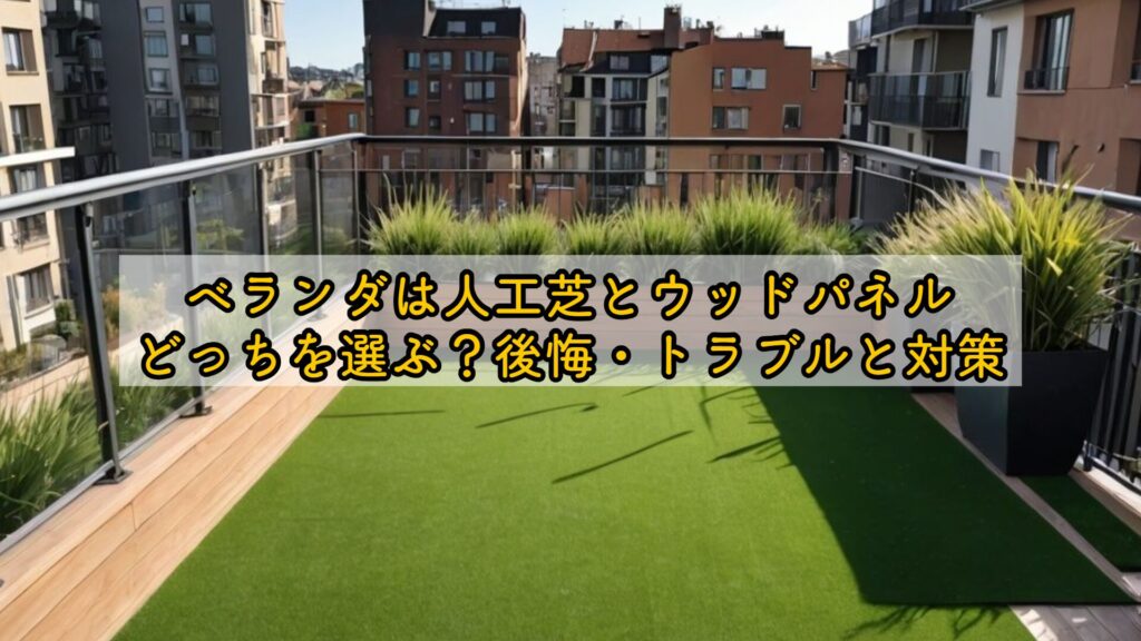 ベランダは人工芝とウッドパネルどっちを選ぶ？後悔・トラブルと対策