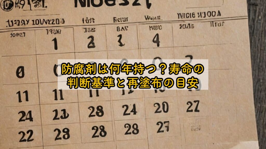 防腐剤は何年持つ?寿命の判断基準と再塗布の目安