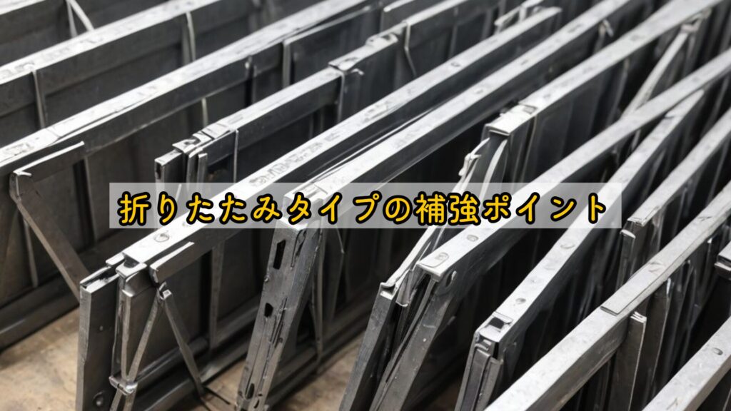 折りたたみタイプの補強ポイント