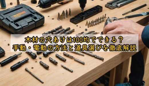 木材の穴あけは100均でできる？手動・電動の方法と道具選びを徹底解説